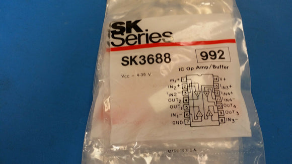 (1 PC) SK3688 RCA (NTE992 EQUAL) IC OP AMP/BUFFER