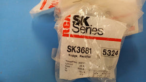 (1 PC) SK3681 RCA (NTE5324 EQUAL) Diode Rectifier Bridge Single 400V 25A 4-Pin
