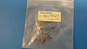 (10 PCS) 521-9324 DIALIGHT LED Uni-Color Red 635nm 2-Pin T-1