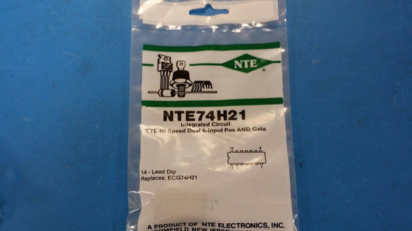 NTE74H21, ECG74H21 TTL-Hi Speed Dual 4-Input Pos AND Gate 14-Lead DIP