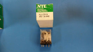 (1 PC) R12-17D3-24 NTE POWER RELAY 4PDT 24VDC 5A PLUG IN
