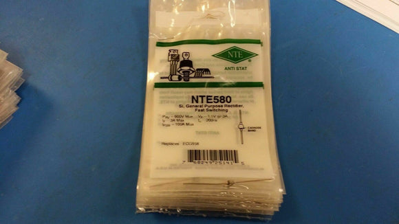 (1 PC) NTE580, ECG580, Silicon, General Purpose Rectifier, Fast Switching