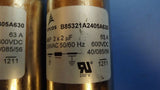 B85321A2405A630 EMI Feedthrough Filters 2 X 2.0uF 63A 600volt