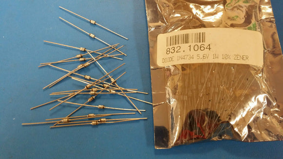 (20PCS) 1N4734 Diode Zener Single 5.6V 5% 1W 2-Pin DO-41