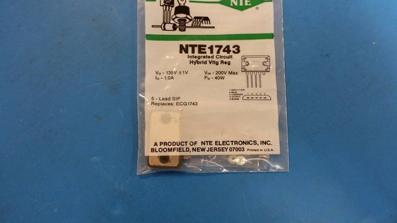 NTE1743, ECG1743, Integrated Circuit, TV Fixed Voltage Regulator