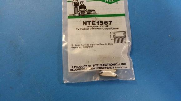 NTE1567, ECG1567, IC, Vertical Deflection Output Circuit