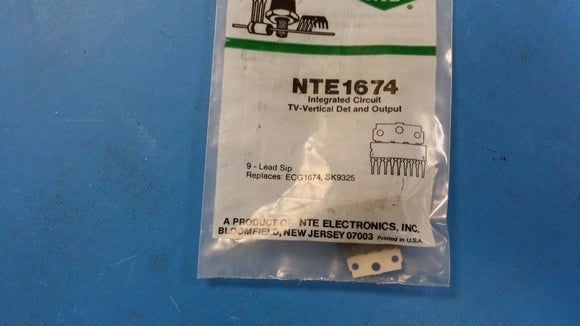 NTE1674, ECG1674, SK9325, IC, TV Vertical Deflection Output Circuit
