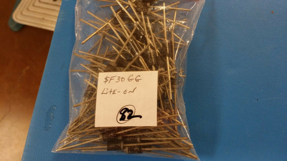 (10 PCS) SF30GG DIODES INC Diode Switching 400V 3A 2-Pin DO-201AD