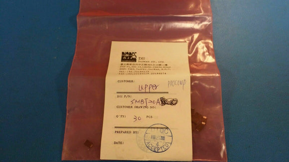 (10 PCS) SMBJ20A, Diodes Inc, Diode TVS Single Uni-Dir 20V 600W 2-Pin SMB