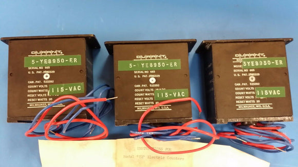 (1PC) 5-YE8950-ER ELECTRIC COUNTER - 5 DIGIT-115VAC