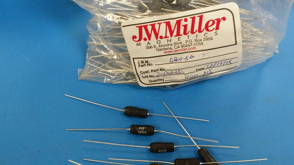 (10 PCS) 5800-560 JW MILLER Fixed Inductors 56uH 10%, Obsolete