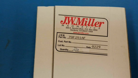 (10 PCS) 70F251AF JW MILLER RF Fixed Inductors 250 000uH 5%, Obsolete