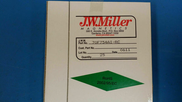 (10 PCS) 70F754AI-RC JW MILLER RF Fixed Inductors 750uH 5%