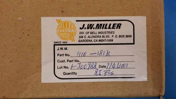 (5 PCS) 1110-181K JW MILLER RF Fixed Inductors 180uH 10%, Obsolete