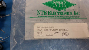 (5 PCS) NEV680M50FF, Capacitor Aluminum Electrolytic 680uF 50V 20% Radial Leaded