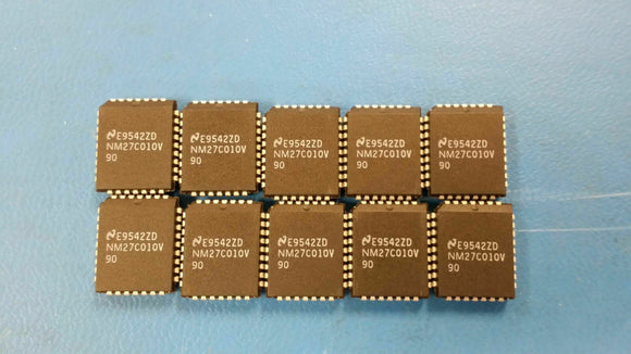(10 PCS) NM27C010V90 NSC 128KX8 OTPROM, 90ns, PLCC32