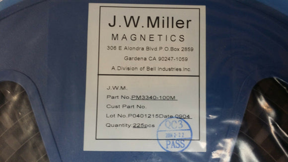 (100 PC)PM3340-100M MILLER 1 ELEMENT 10uH FERRITE-CORE GENERAL PURPOSE INDUCTOR