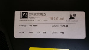 (10 PCS) TFS456H VECTRON 1 FUNCTIONS, 456MHz, SAW FILTER