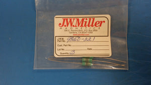 (3 PCS) 9250-221 JW MILLER RF Fixed Inductors 0.22uH 10%, Obsolete