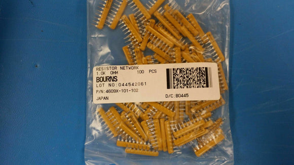 (100 PCS) 4609X-101-102 BOURNS Resistor Networks & Arrays 9Pin 2% 1K Bussed