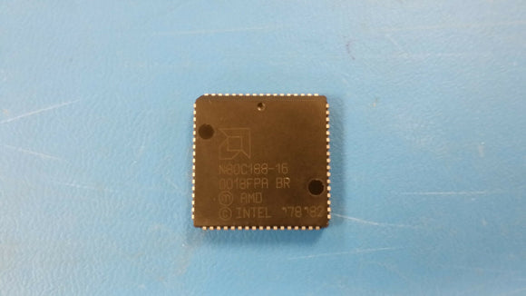 (2 PCS) N80C188-16 INTEL/AMD MCU CISC 16-Bit 16MHz 68-Pin PLCC