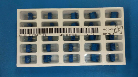 (25 PCS) 3310R-025-503 BOURNS Potentiometers 9mm 50Kohms Single Cup