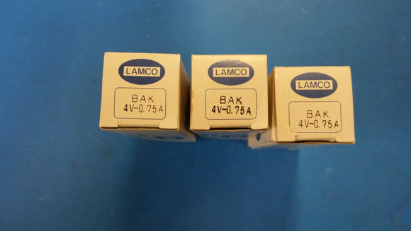 (1 PC) BAK 4V 0.75A SOUND REPRODUCER LAMP BULB BY LAMCO