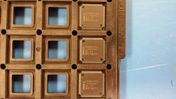 (1) SB80C51SLAH INTEL IC,MICROCONTROLLER,8-BIT,8051 CPU,CMOS,QFP,100PIN,PLASTIC