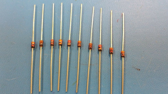 Lot of 10, 1N4735A, Zener Diode, 6.2V, 1W, APD, FSC, Mot, ITT