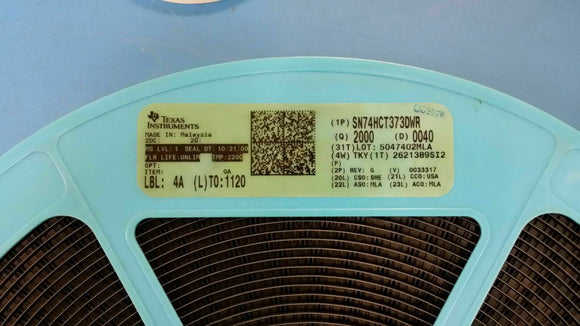 (10 PCS) SN74HCT373DW TI Latch Transparent 3-ST 8-CH D-Type 20-Pin SOIC