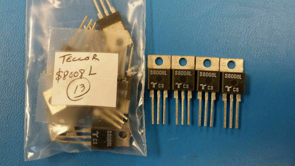 (13 PCS) S8008L TECCOR Thyristor SCR 800V 8A 3-Pin(3+Tab) TO-220AB Isolated