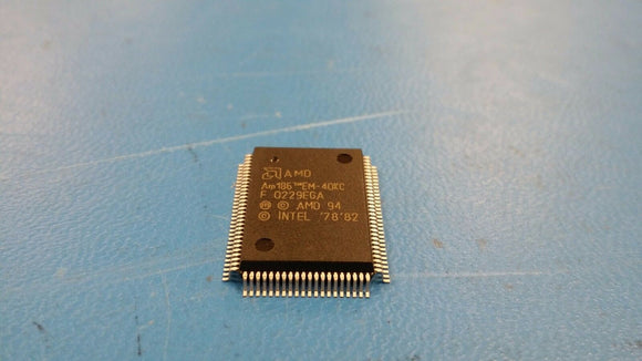 (1 PC) AM186EM-40KC AMD MCU 16-Bit E86 CISC ROMLess 5V 100-Pin PQFP