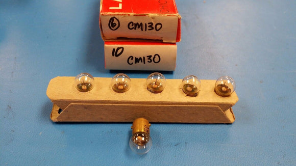 (2 PCS) CHICAGO MINIATURE CM130 0.95W 6.3V MINIATURE LAMP LIGHT BULB