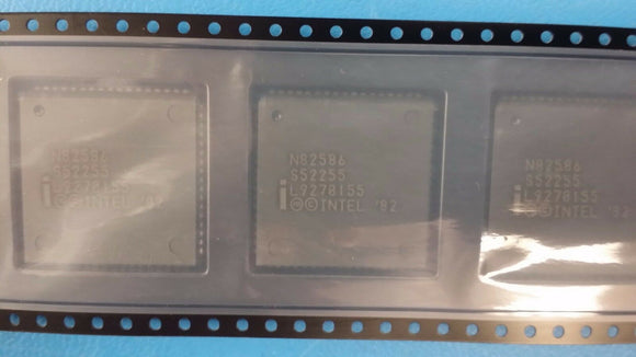 (2 PCS) N82586/S52255 INTEL IC LAN NODE CONTROLLER MOS PLCC68