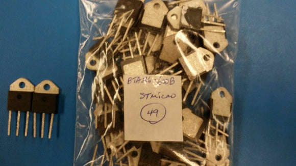 (2 PCS) BTA26-600B ST MICRO Thyristor TRIAC 600V 260A 3-Pin(3+Tab) TOP Insulated