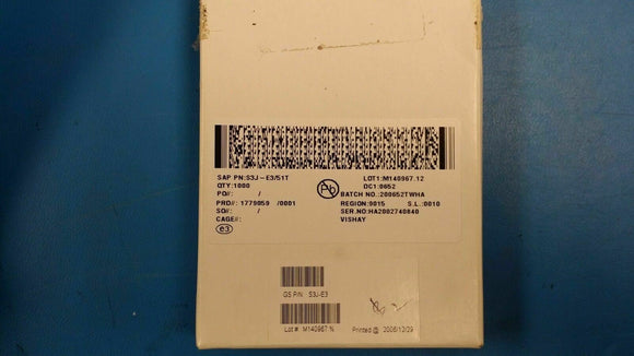 (100 PCS) S3J-E3 VISHAY Diode Switching 600V 3A 2-Pin DO-214AB