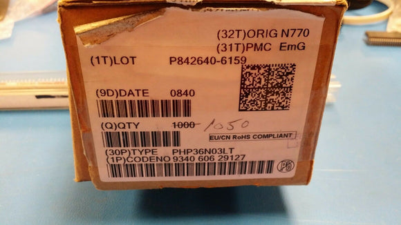 (100 PCS) PHP36N03LT NXP MOSFET Trans MOSFET N-CH 30V 43.4A 3-Pin