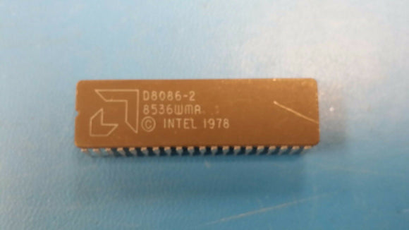 (1 PC) D8086-2, D8086-2/B AMD 16-BIT, 8MHz, MICROPROCESSOR, CDIP40