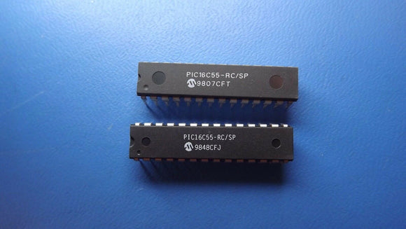 (2PCS) PIC16C55-RC/SP MCU 8-bit PIC16 PIC RISC 512byte EPROM 3.3V/5V 28-PinSPDIP