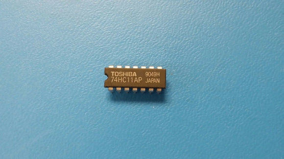 (10 PCS) TC74HC11AP TOSHIBA TRIPLE 3-INPUT AND GATE, PDIP14