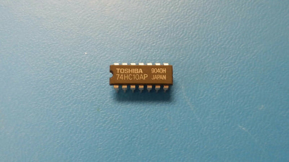 (10 PCS) TC74HC10AP TOSHIBA TRIPLE 3-INPUT NAND GATE, PDIP14