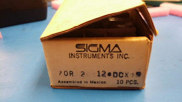 (1 PC) 70R2-12DC SIGMA RELAY 12VDC 2A, 28VDC O R 120VAC