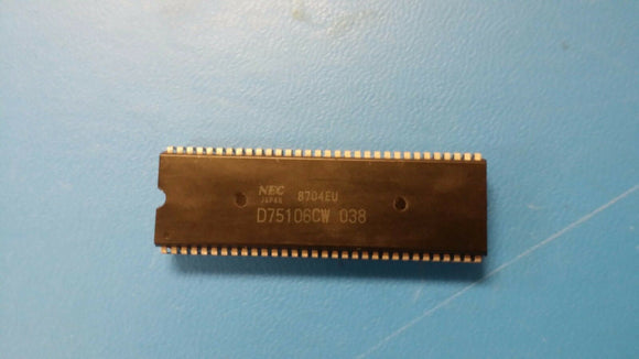 (1 PC) UPD75106CW NEC 4-BIT, MROM, 4.19MHz, MICROCONTROLLER, PDIP64