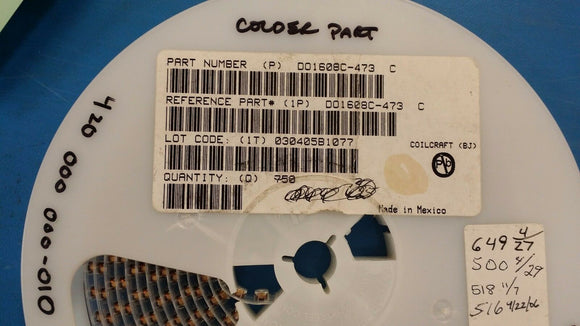 (10 PCS) D01608C-473 COILCRAFT 1 ELEMENT, 47uH, GENERAL PURPOSE INDUCTOR