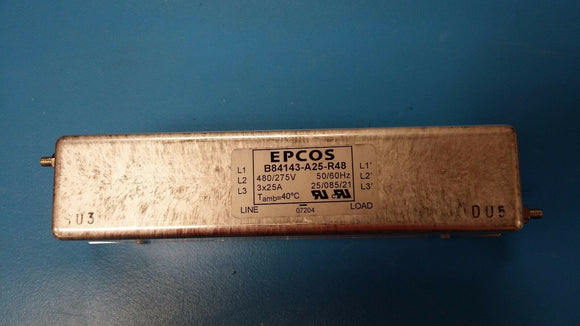 (1 PC) B84143-A25-R48 EPCOS 8 mO 25 A 3 Phase System Power Line Filter