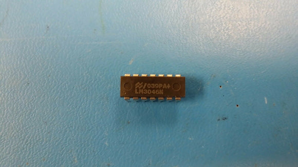 (2 PCS) LM3046N NSC 5 CHANNEL, VHF BAND, Si, NPN, RF SMALL SIGNAL TRANSISTOR