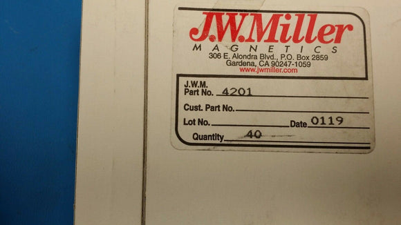 (2 PCS) 4201 JW MILLER ECONOMY ADJUSTABLE R.F. CHOKE