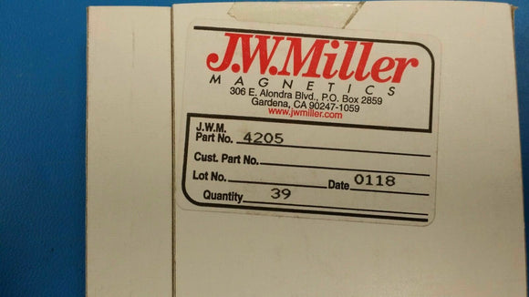 (2 PCS) 4205 JW MILLER ECONOMY ADJUSTABLE R.F. CHOKE 10-25 mH, 5 SCHEMATIC