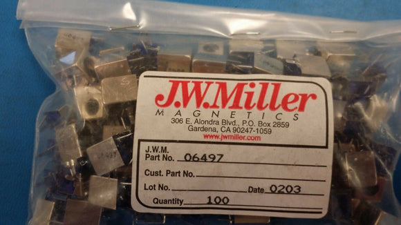 (10 PCS) 06497 JW MILLER SHIELDED ADJUSTABLE R.F. INDUCTOR