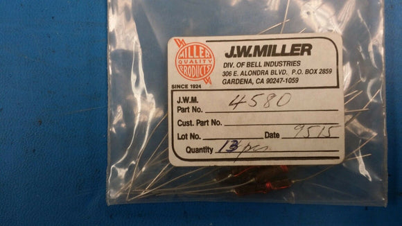 (2 PCS) 4580 JW MILLER R.F. Choke Axial Lead 0.10 uH .01 Ohms 300mA